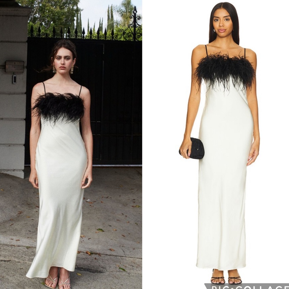 DELFI Lady Dress in Ivory & Black